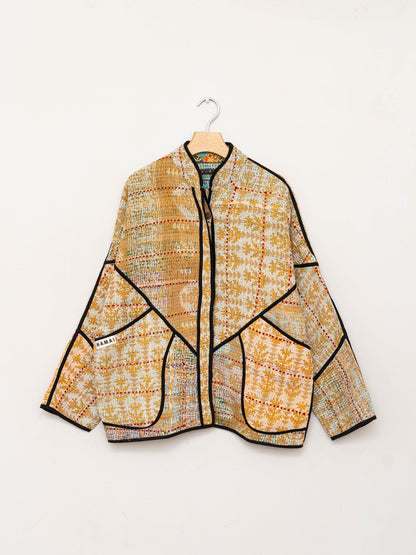 The Ladhiya Quilted Patchwork Kantha Jacket