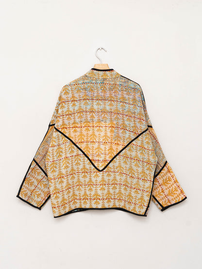 The Ladhiya Quilted Patchwork Kantha Jacket
