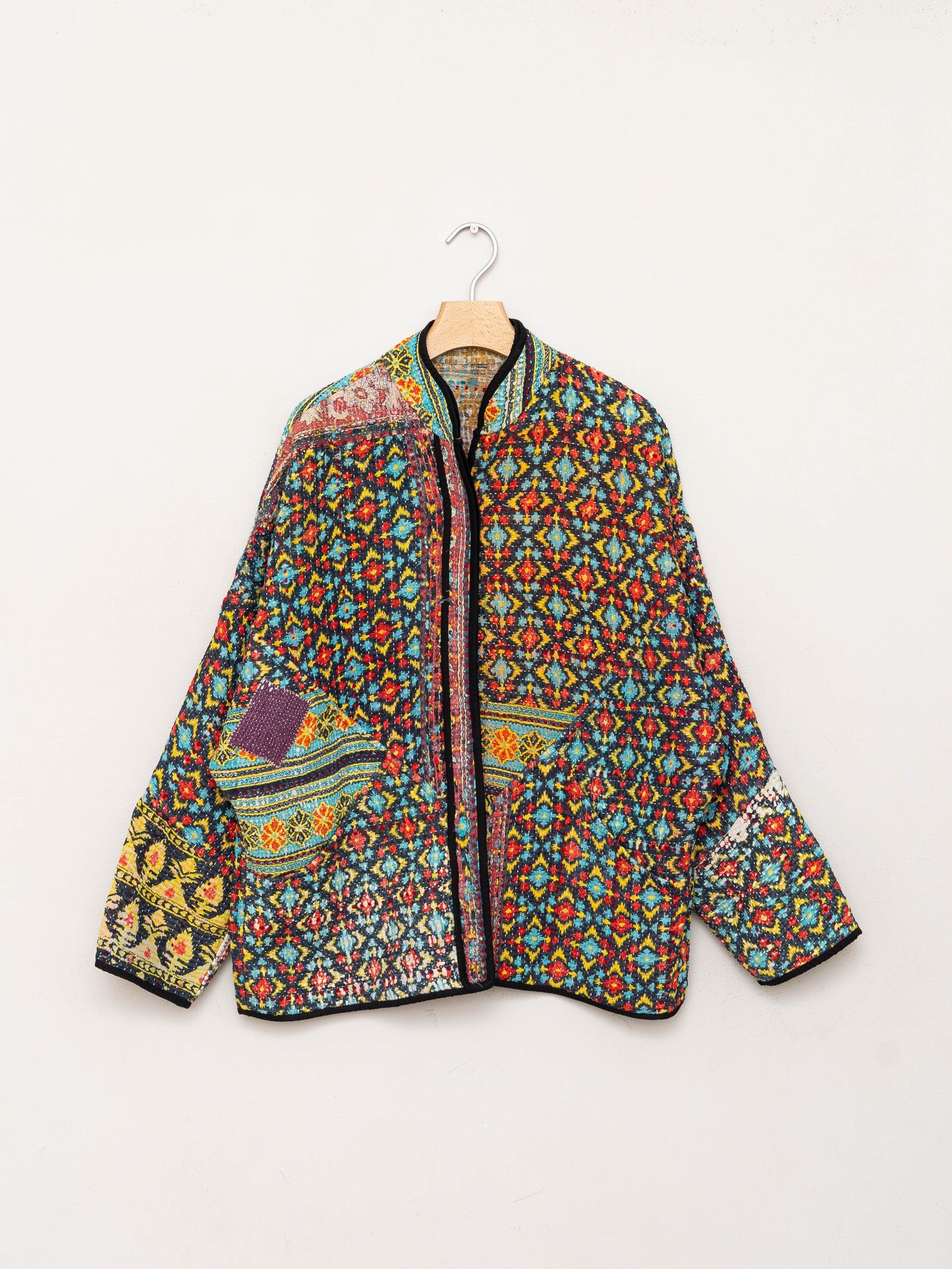 The Ladhiya Quilted Patchwork Kantha Jacket