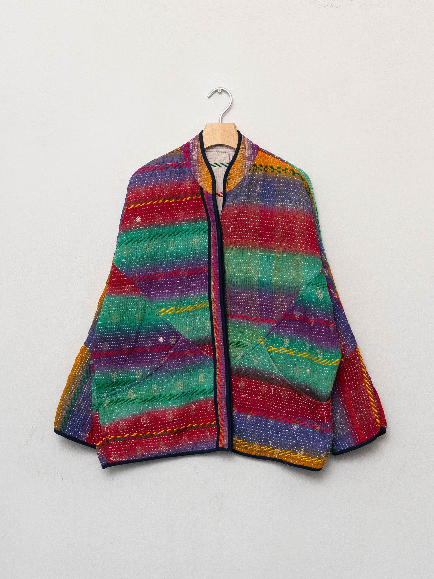 The Ladhiya Quilted Patchwork Kantha Jacket