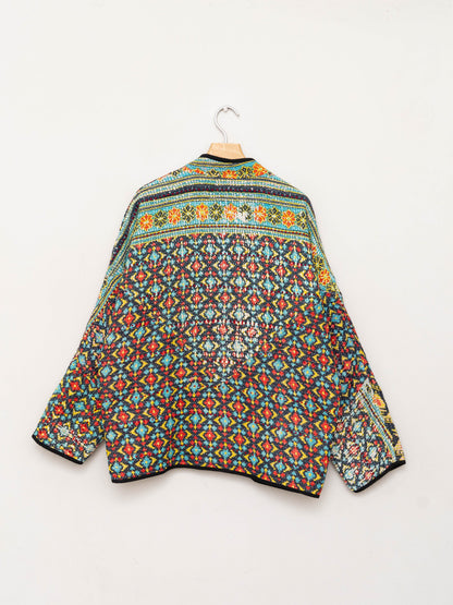 The Ladhiya Quilted Patchwork Kantha Jacket