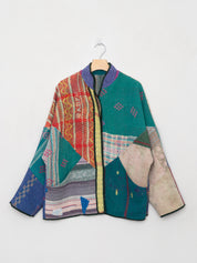 The Ladhiya Quilted Patchwork Kantha Jacket