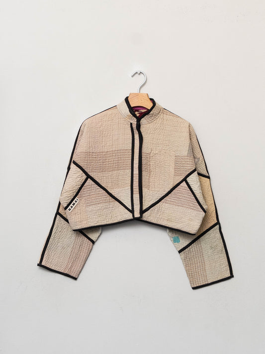 The Kaira Cropped Patchwork Jacket Wholesale