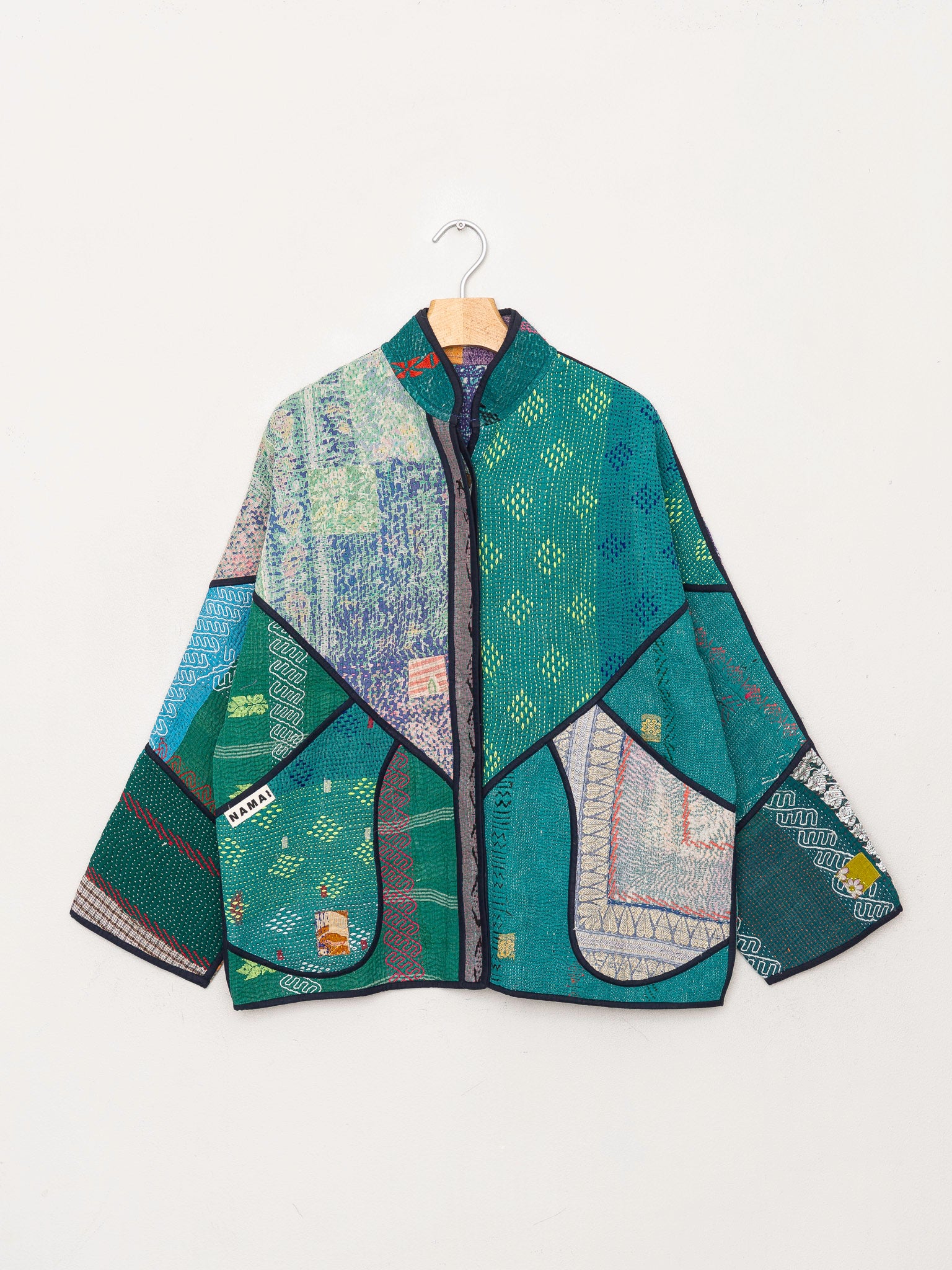 The Ladhiya Quilted Patchwork Kantha Jacket