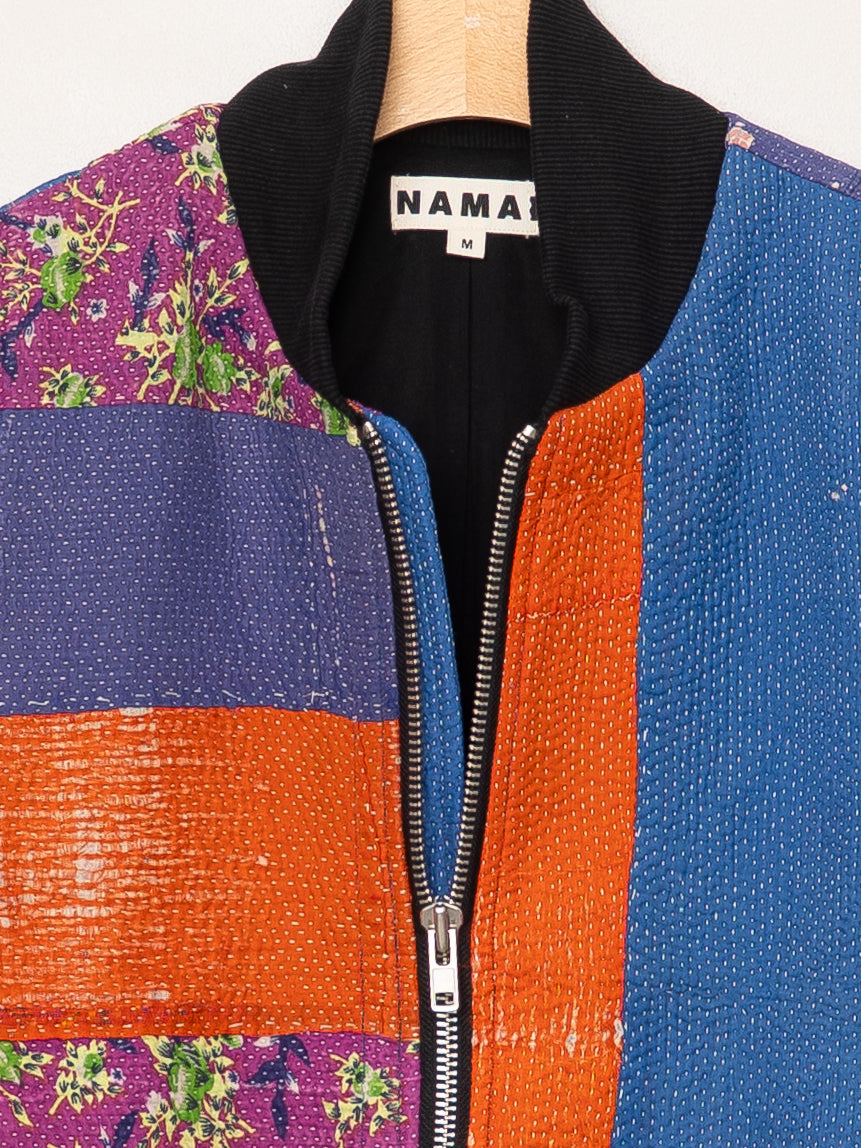 The Veda Quilted One-of-a-Kind Bomber Jacket - Medium