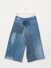 The Bindu Denim Bermuda Culotte Pant - Small