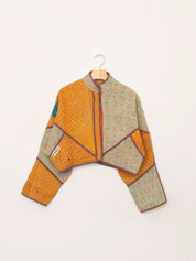 The Kaira Cropped Quilted Patchwork Kantha Jacket Wholesale