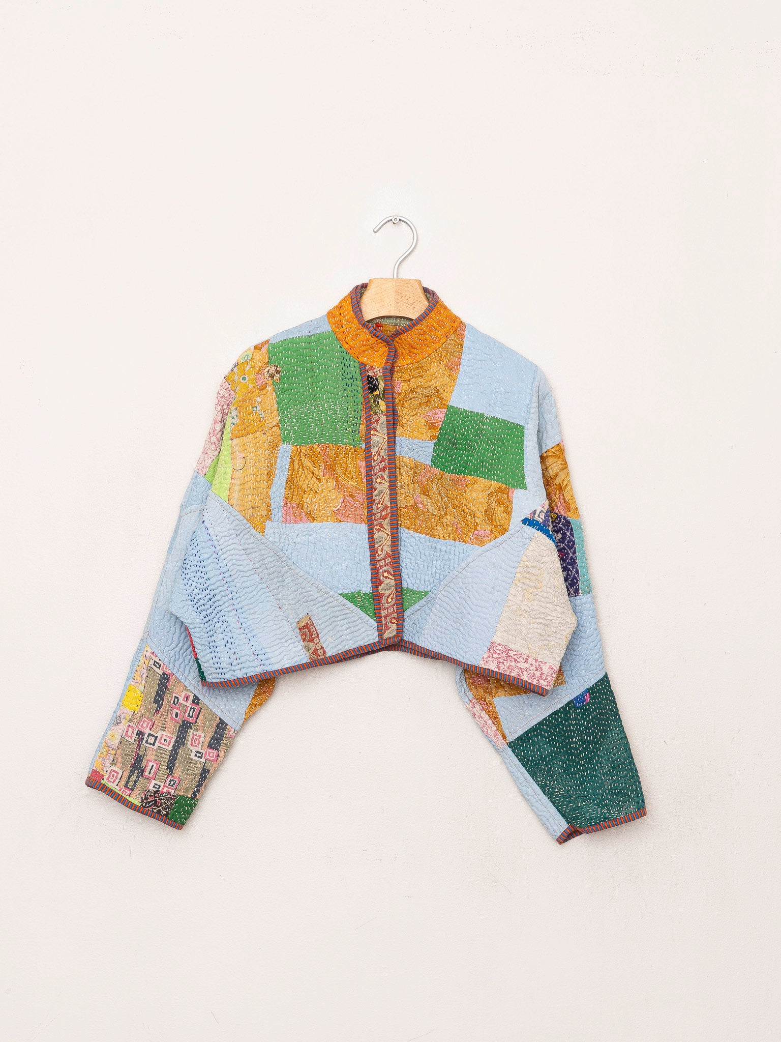 The Kaira Cropped Quilted Patchwork Kantha Jacket Wholesale