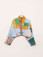 The Kaira Cropped Quilted Patchwork Kantha Jacket Wholesale