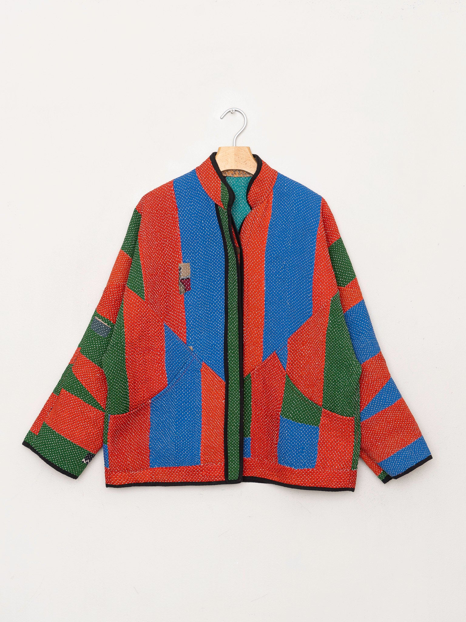 The Ladhiya Quilted Patchwork Kantha Jacket