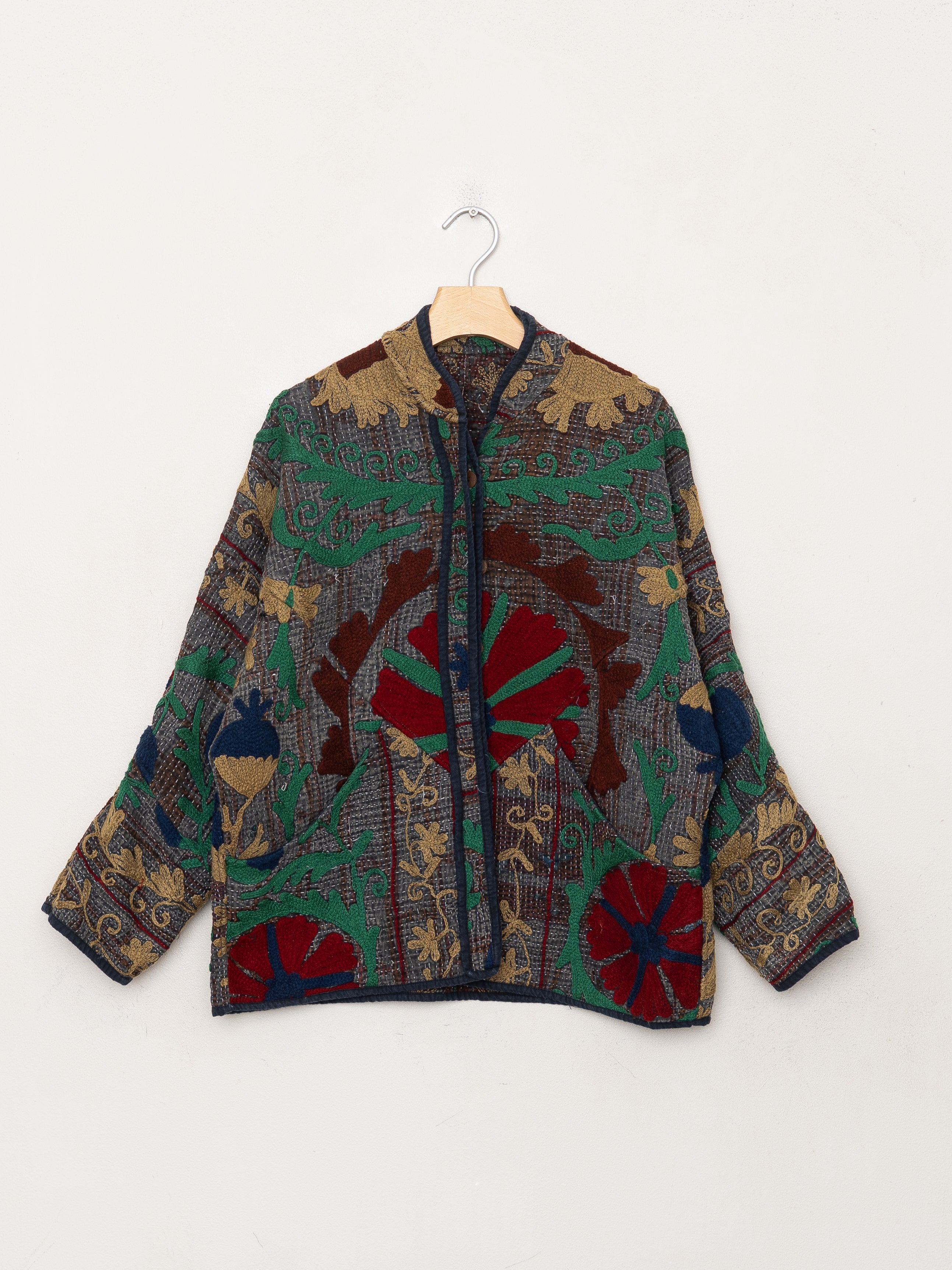 The Ladhiya Quilted Suzani Kantha Jacket Wholesale