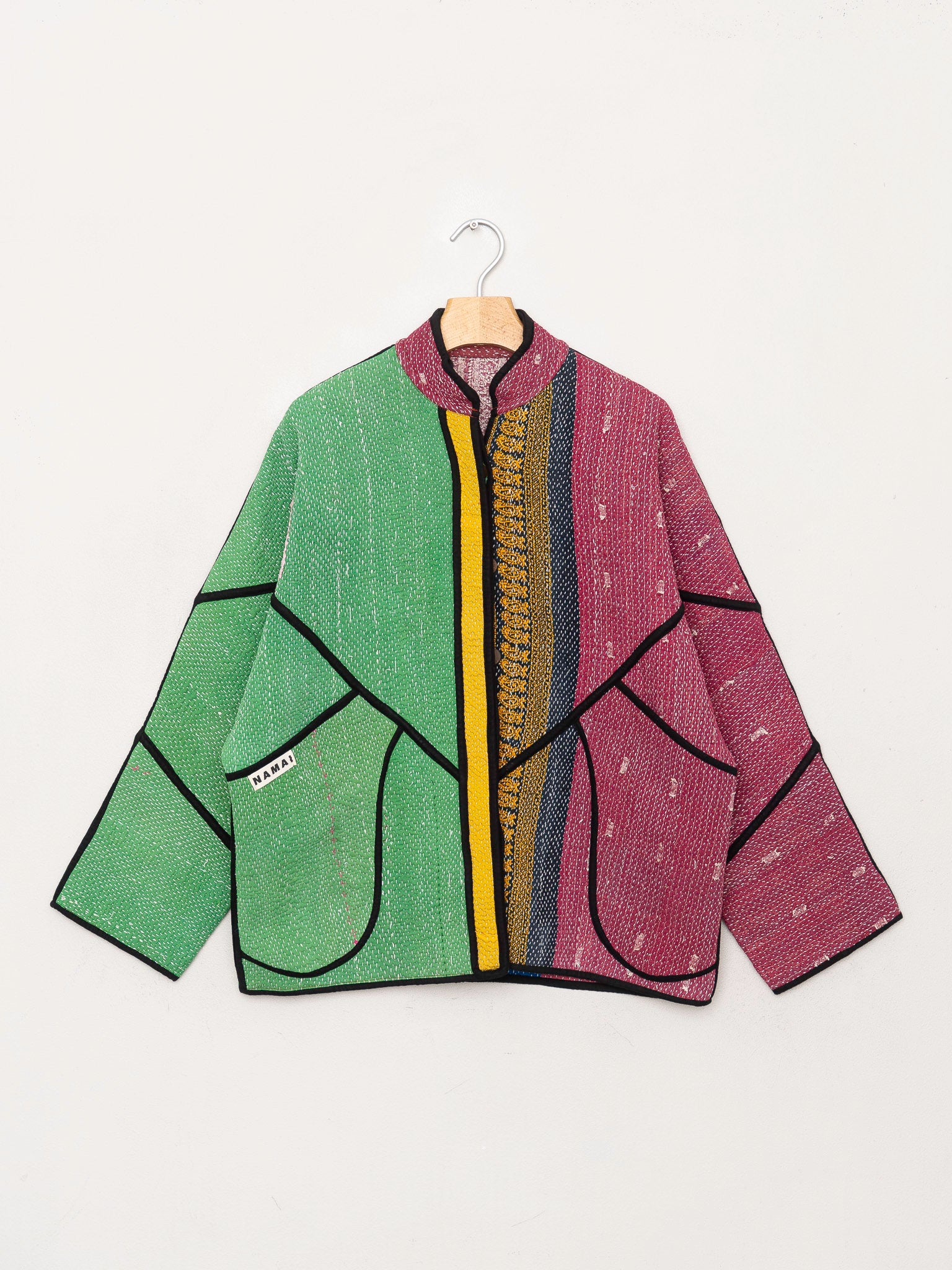 The Ladhiya Quilted Patchwork Kantha Jacket