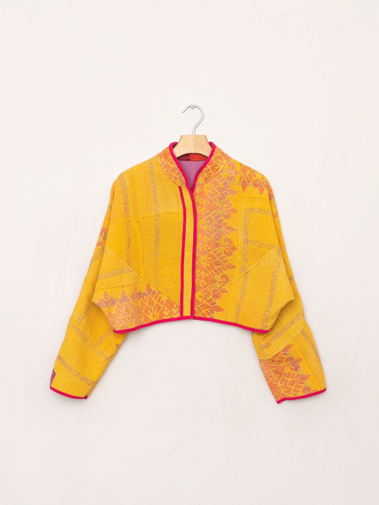 The Kaira Cropped Quilted Patchwork Kantha Jacket Wholesale