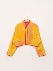 The Kaira Cropped Quilted Patchwork Kantha Jacket Wholesale