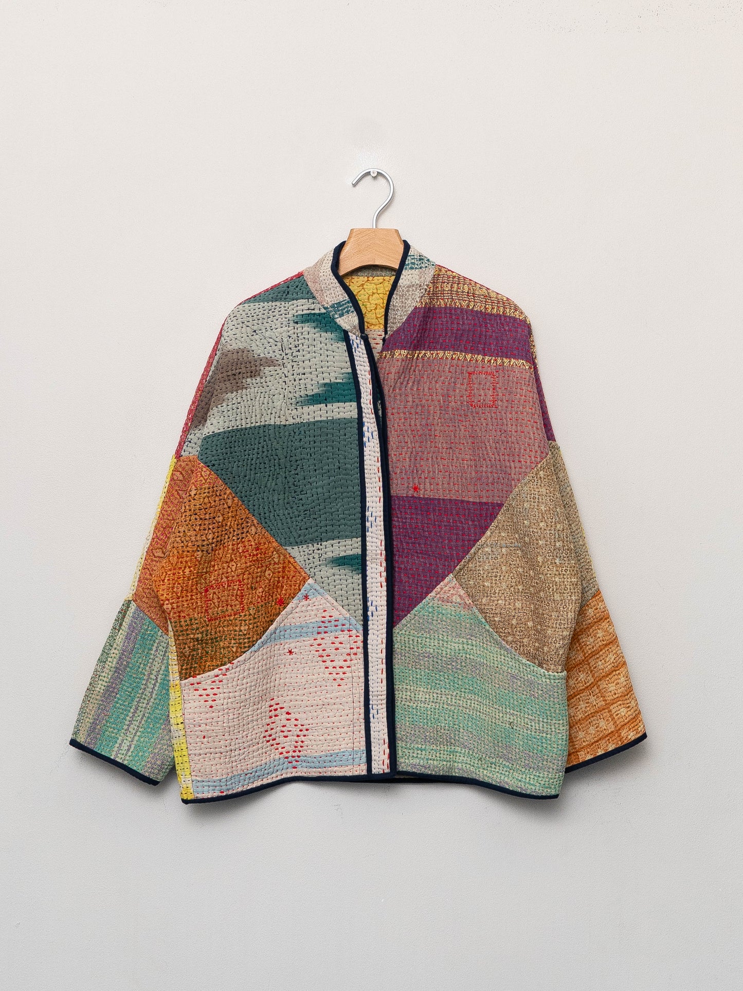 The Ladhiya Quilted Patchwork Kantha Jacket