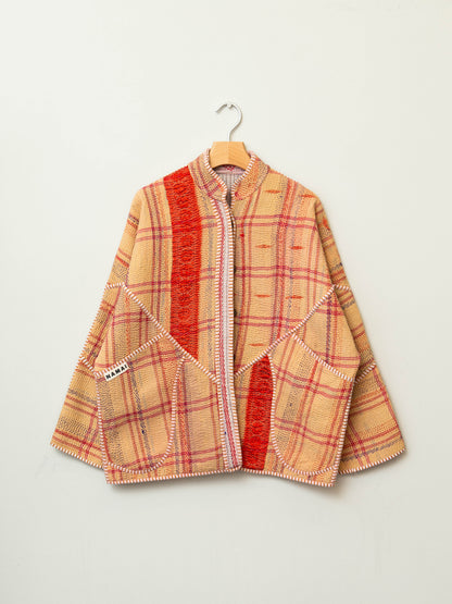 The Ladhiya Quilted Patchwork Kantha Jacket