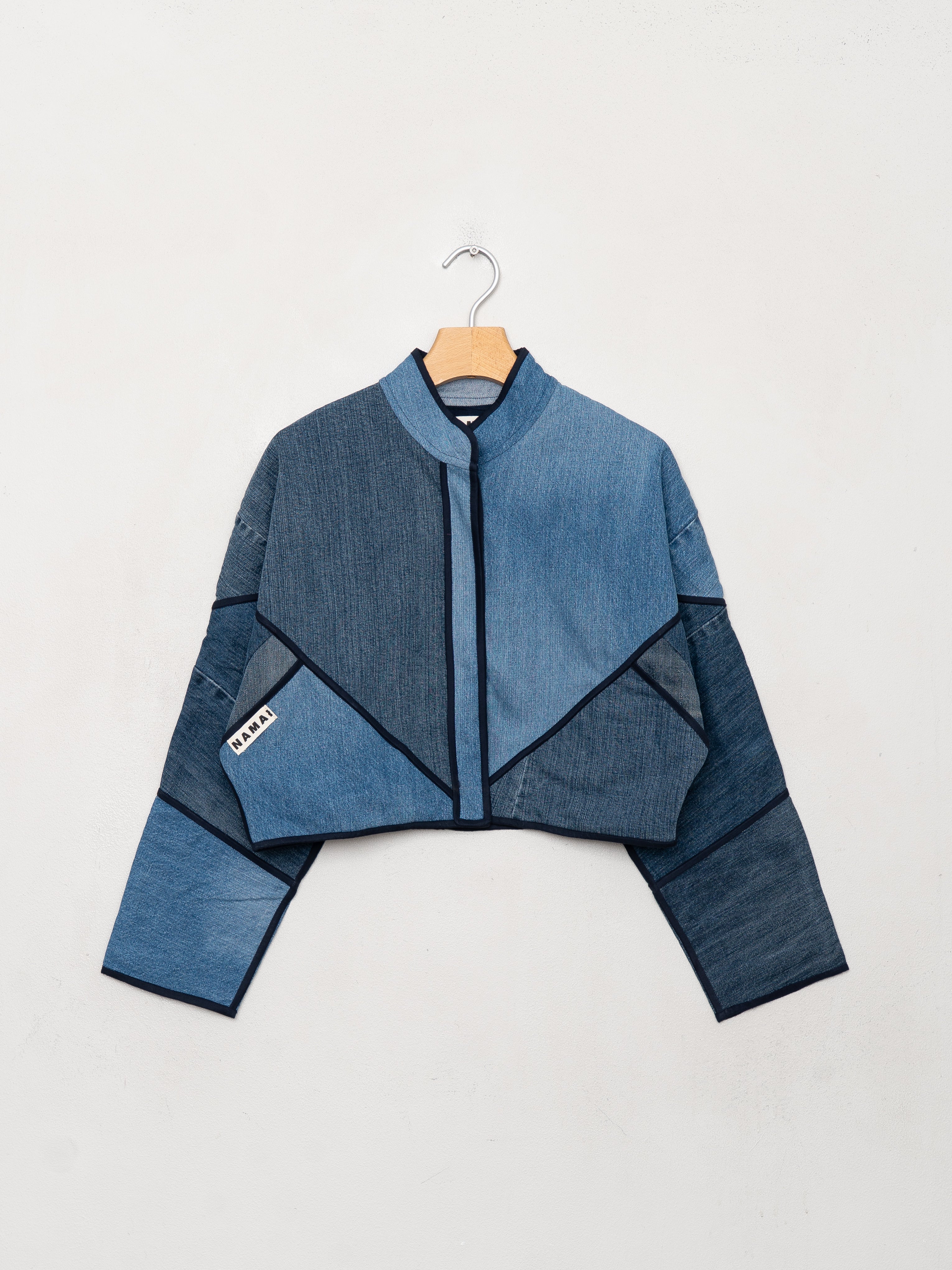 The Kaira Cropped Denim Jacket - Small - Wholesale