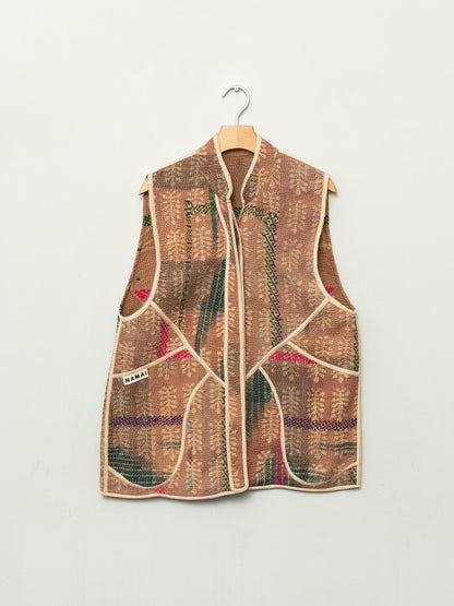 The Ladhiya Quilted Plant Dyed Kantha Vest