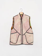 The Ladhiya Quilted Patchwork Kantha Vest