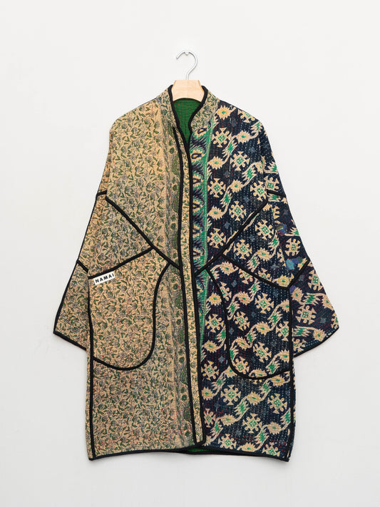 The Sai Quilted Patchwork Kantha Coat