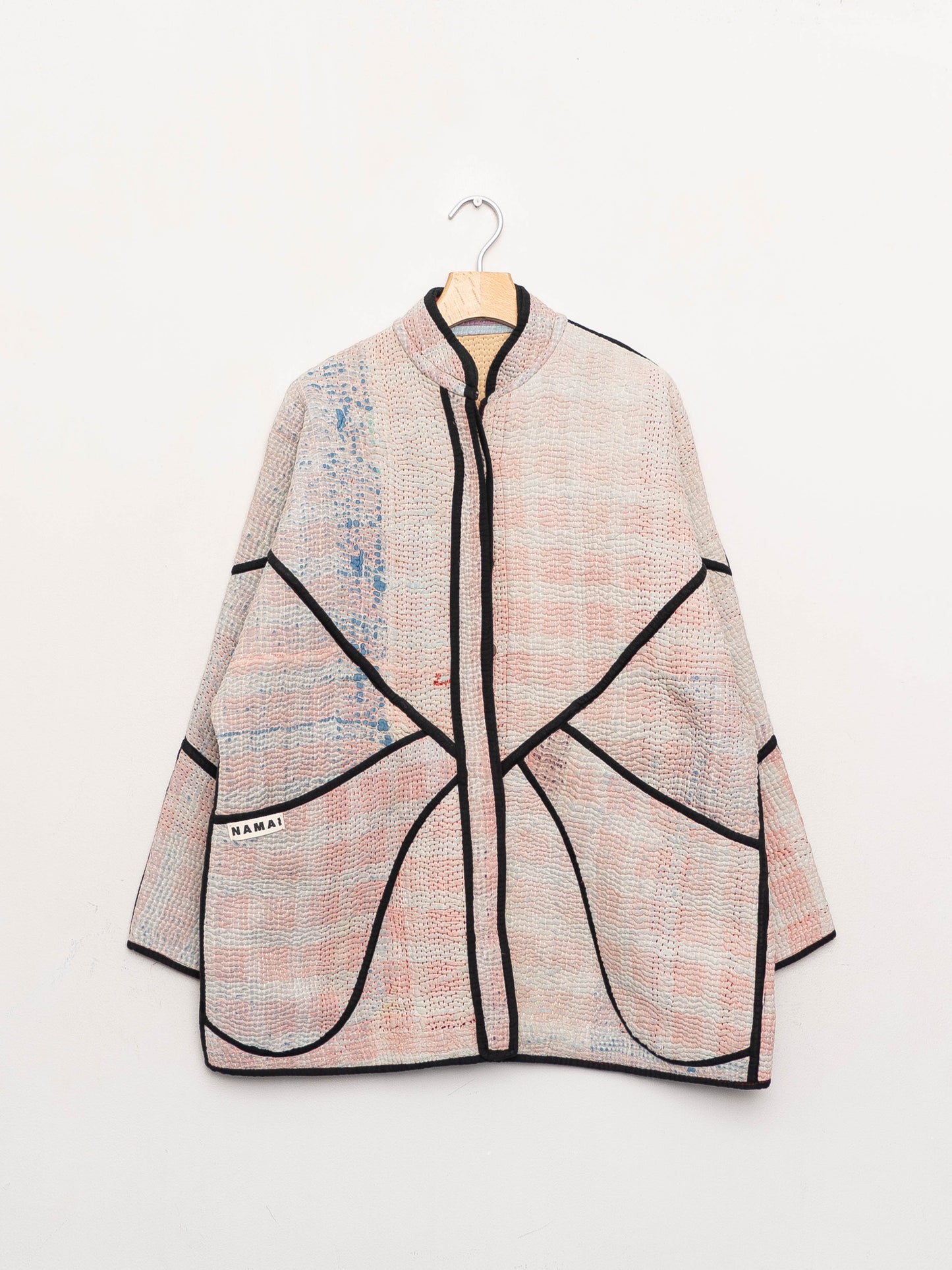 The Narmada Quilted Patchwork Kantha Jacket