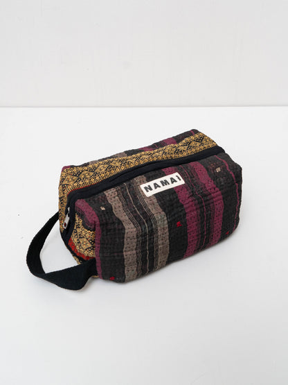 The Kallum Quilted Kantha Dopp Kit