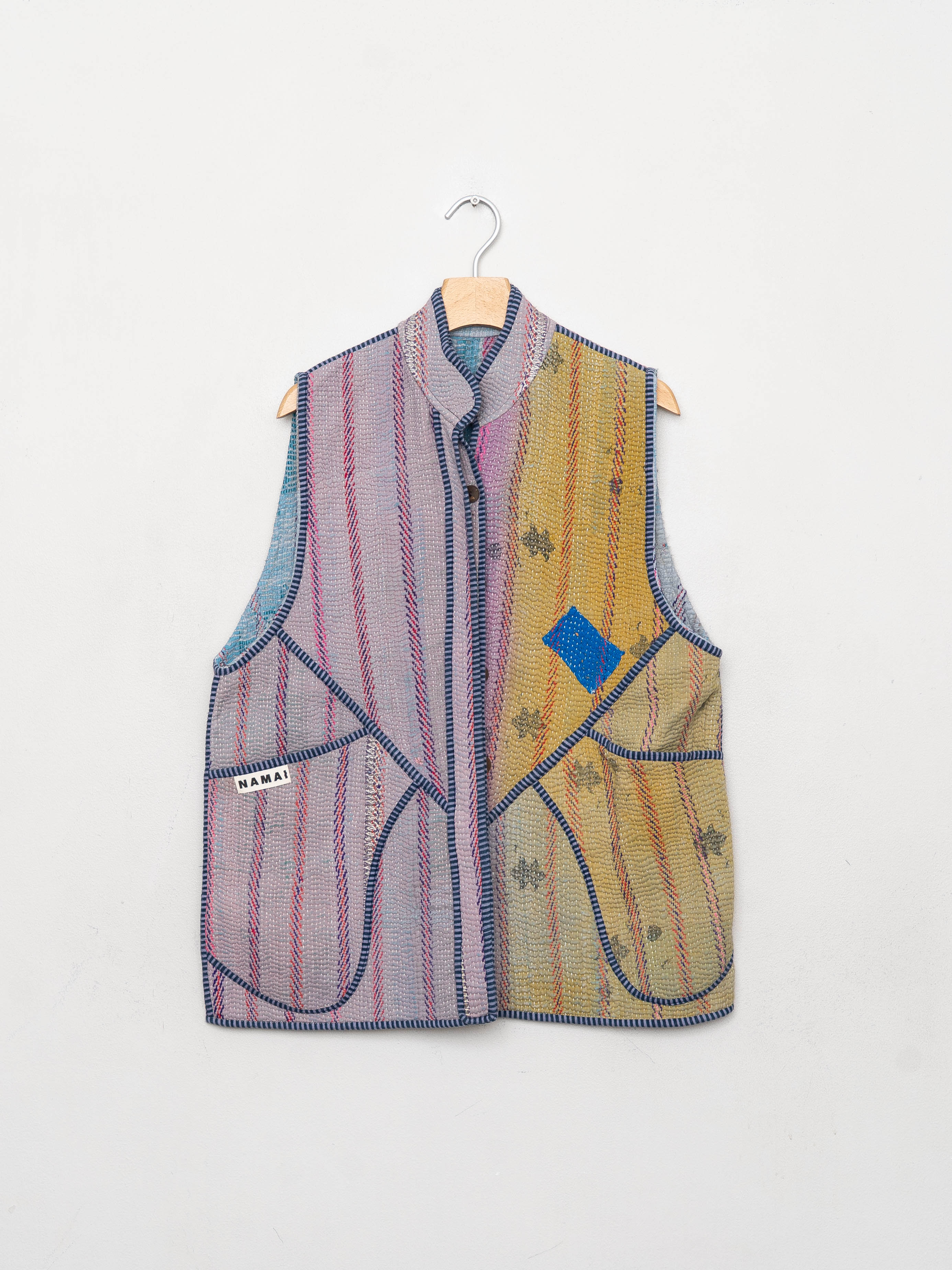 The Ladhiya Quilted Patchwork Kantha Vest
