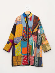 The Sai Quilted Patchwork Kantha Coat