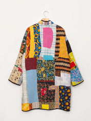 The Sai Quilted Patchwork Kantha Coat