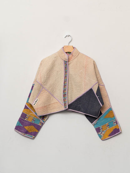 The Kaira Cropped Patchwork Jacket Wholesale