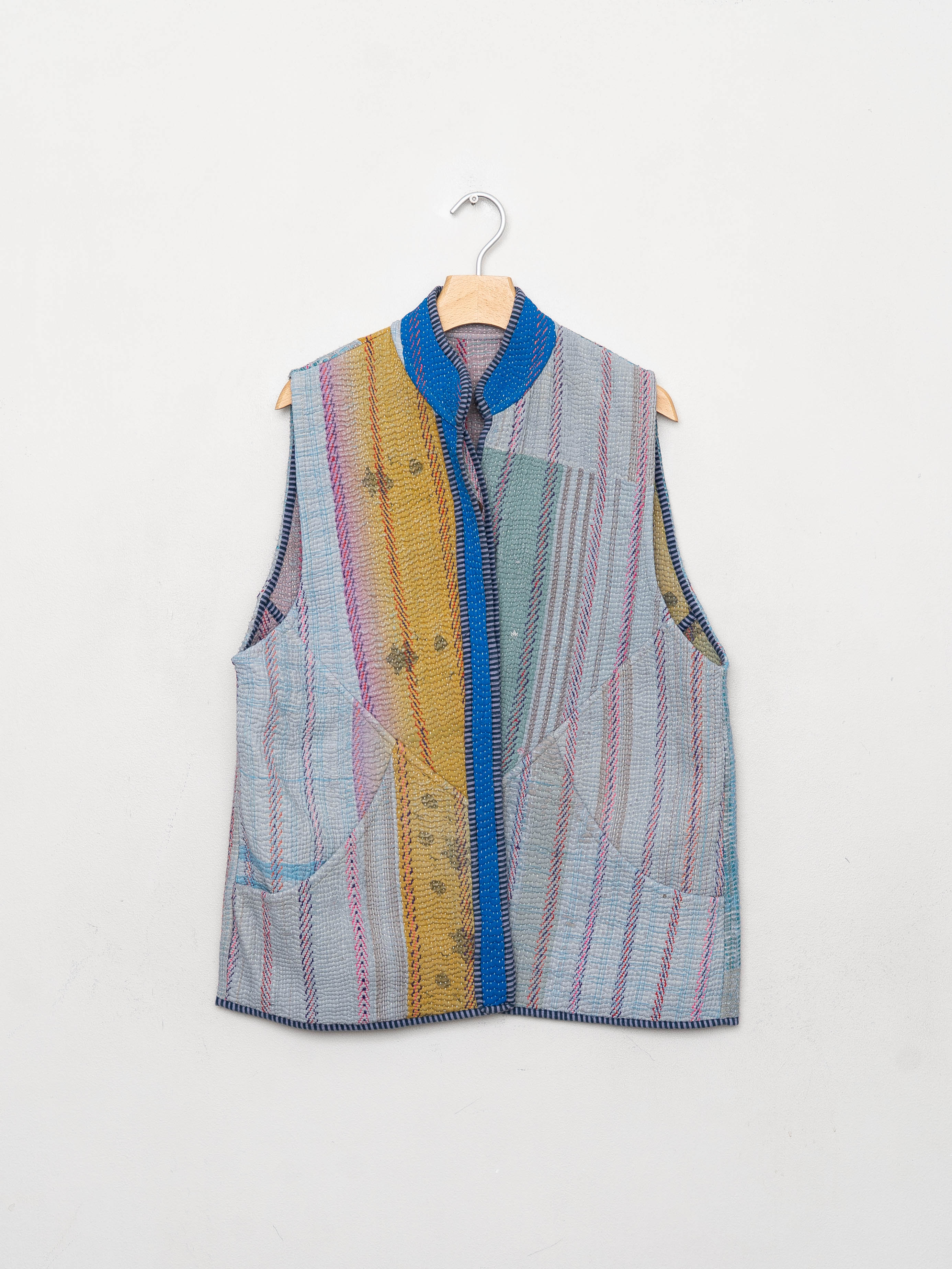 The Ladhiya Quilted Patchwork Kantha Vest