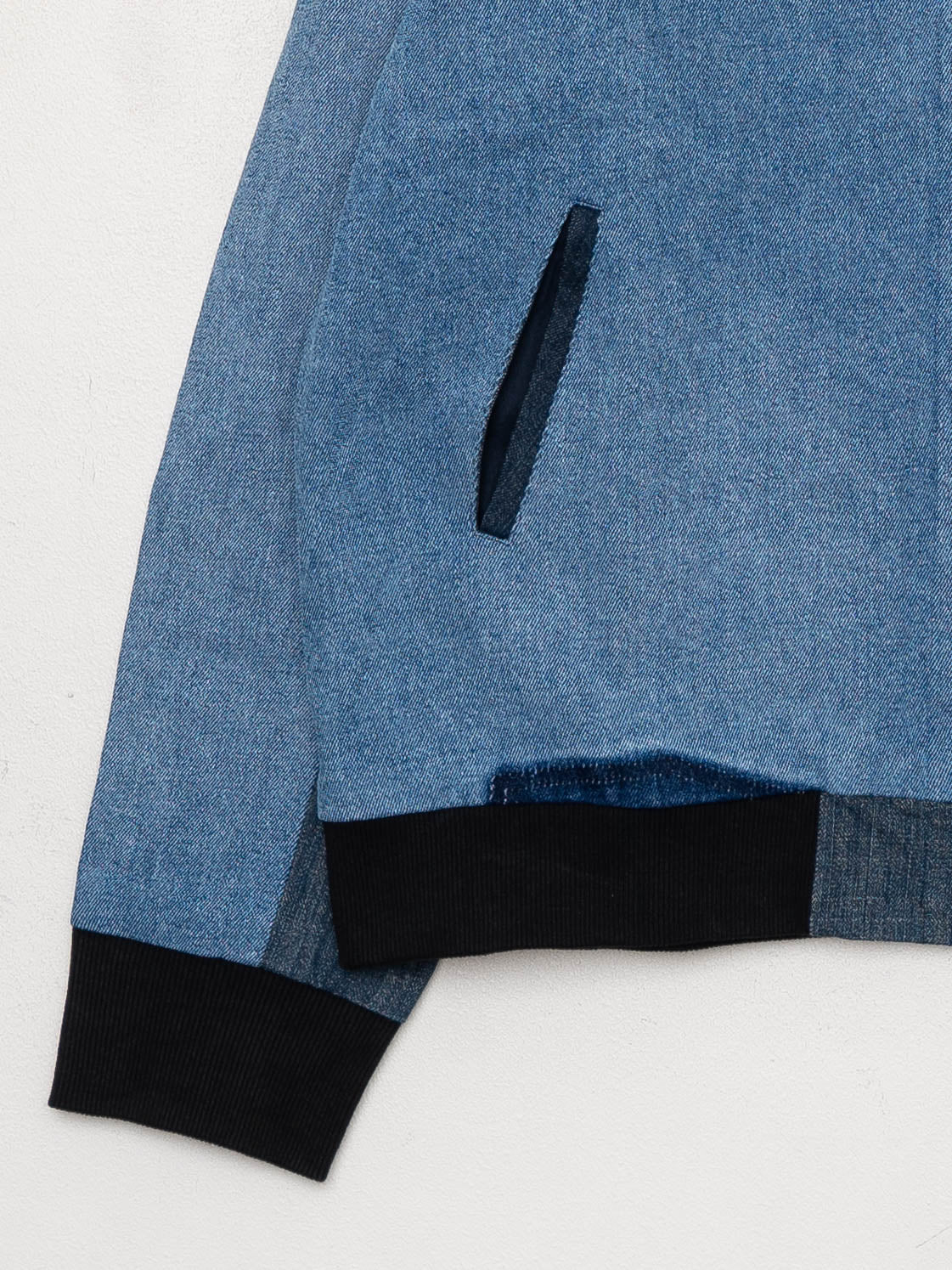 The Veda Denim Bomber Jacket - Large