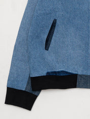 The Veda Denim Bomber Jacket - Large