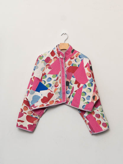 The Kaira Cropped Patchwork Jacket Wholesale