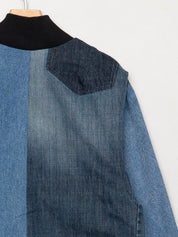 The Veda Denim Bomber Jacket - Large