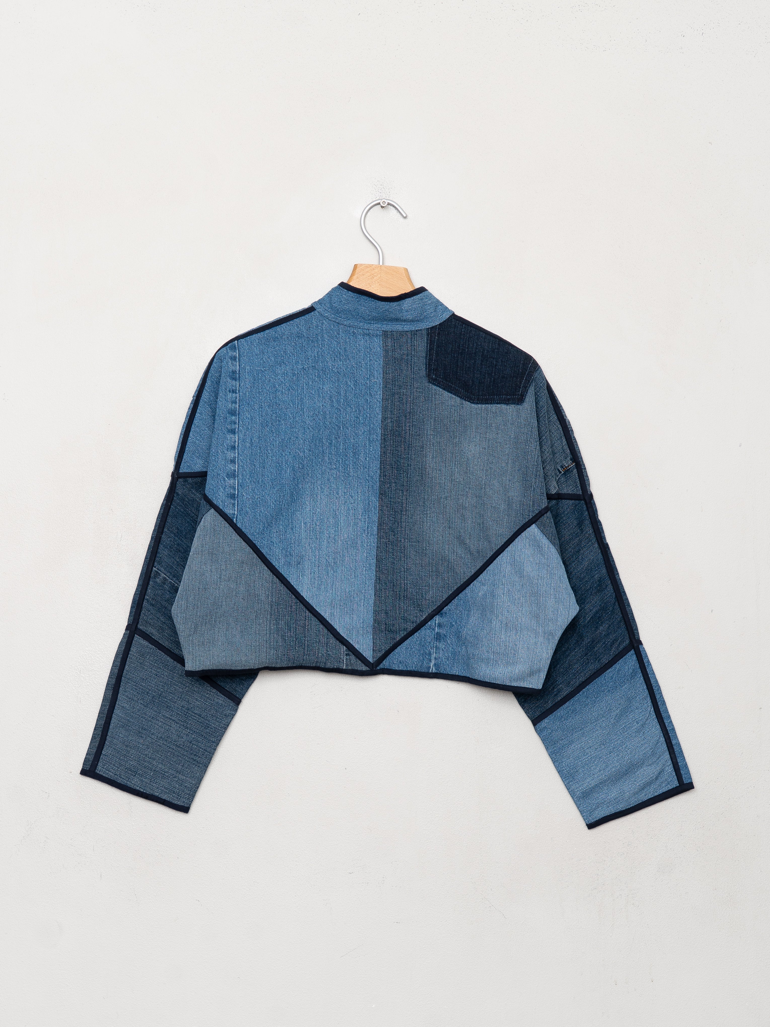 The Kaira Cropped Denim Jacket - Small - Wholesale