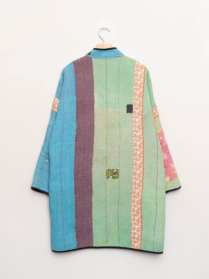 The Sai Quilted Patchwork Kantha Coat