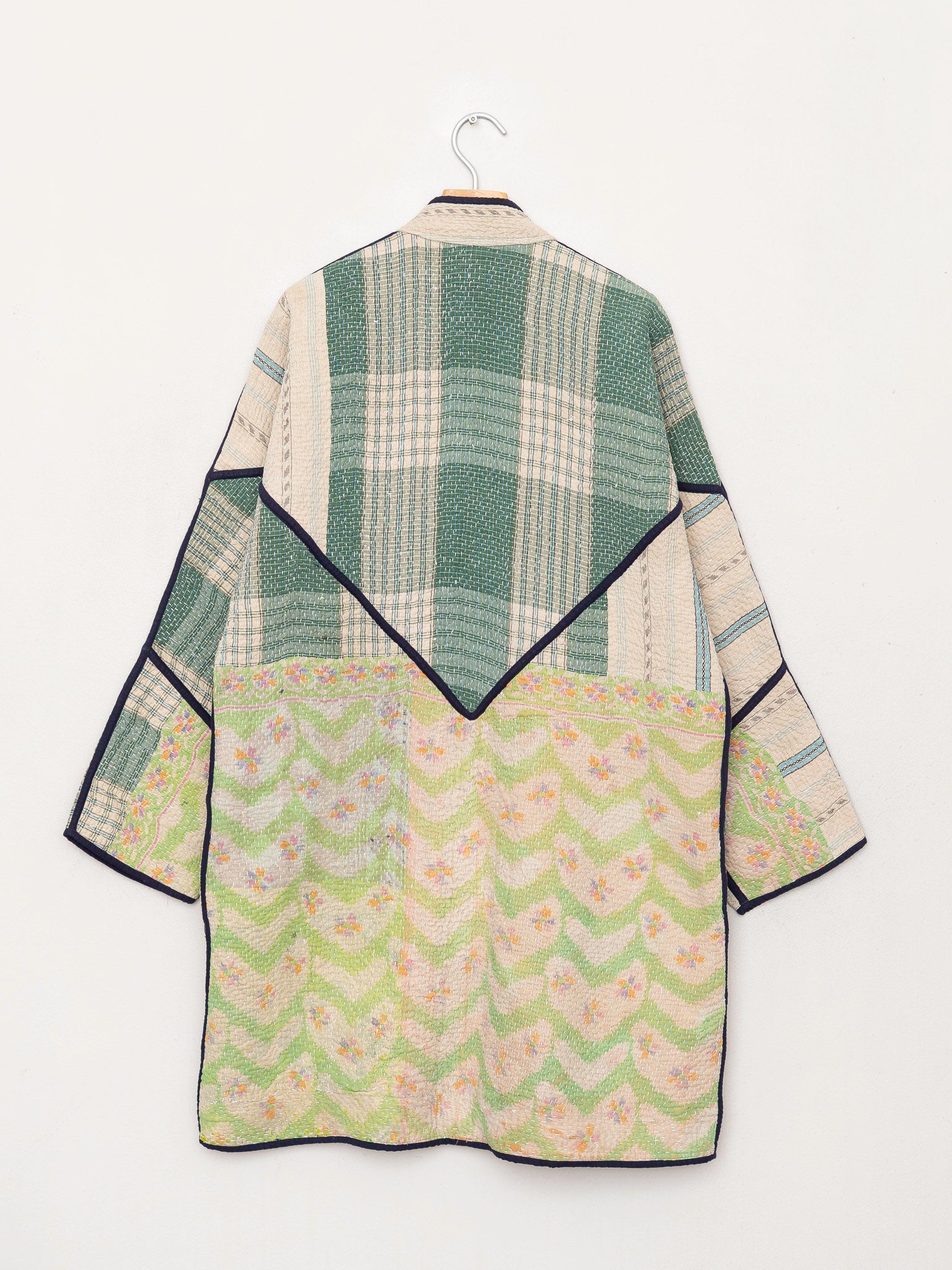 The Sai Quilted Patchwork Kantha Coat