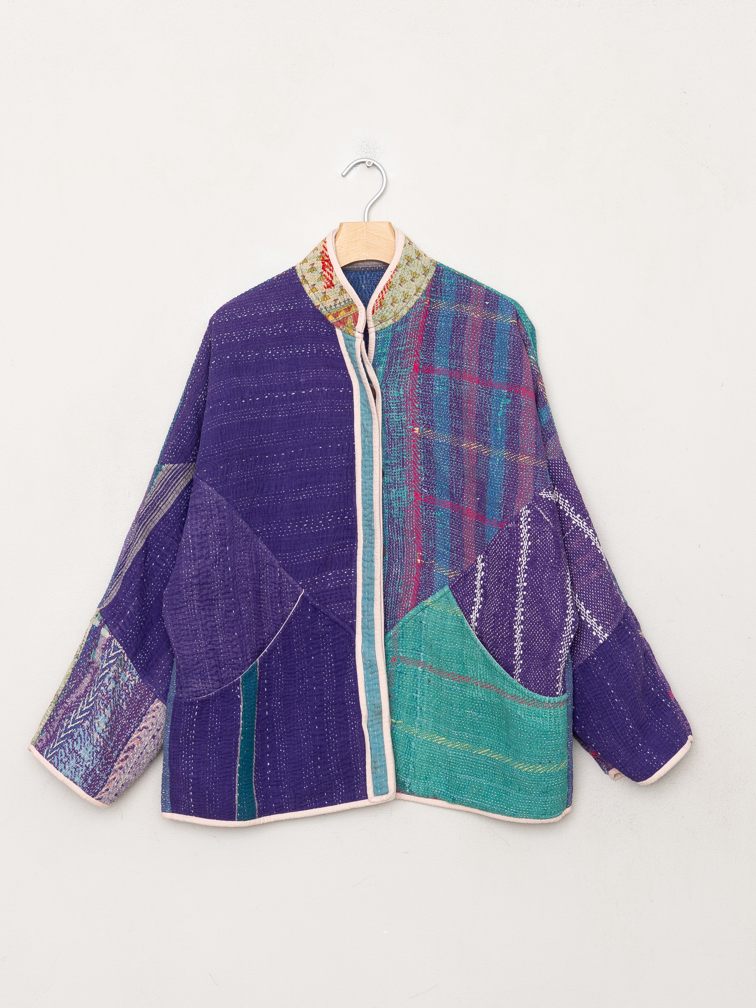 The Ladhiya Quilted Patchwork Kantha Jacket Wholesale