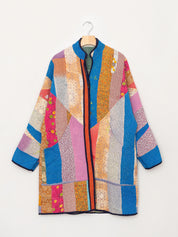 The Sai Quilted Patchwork Kantha Coat