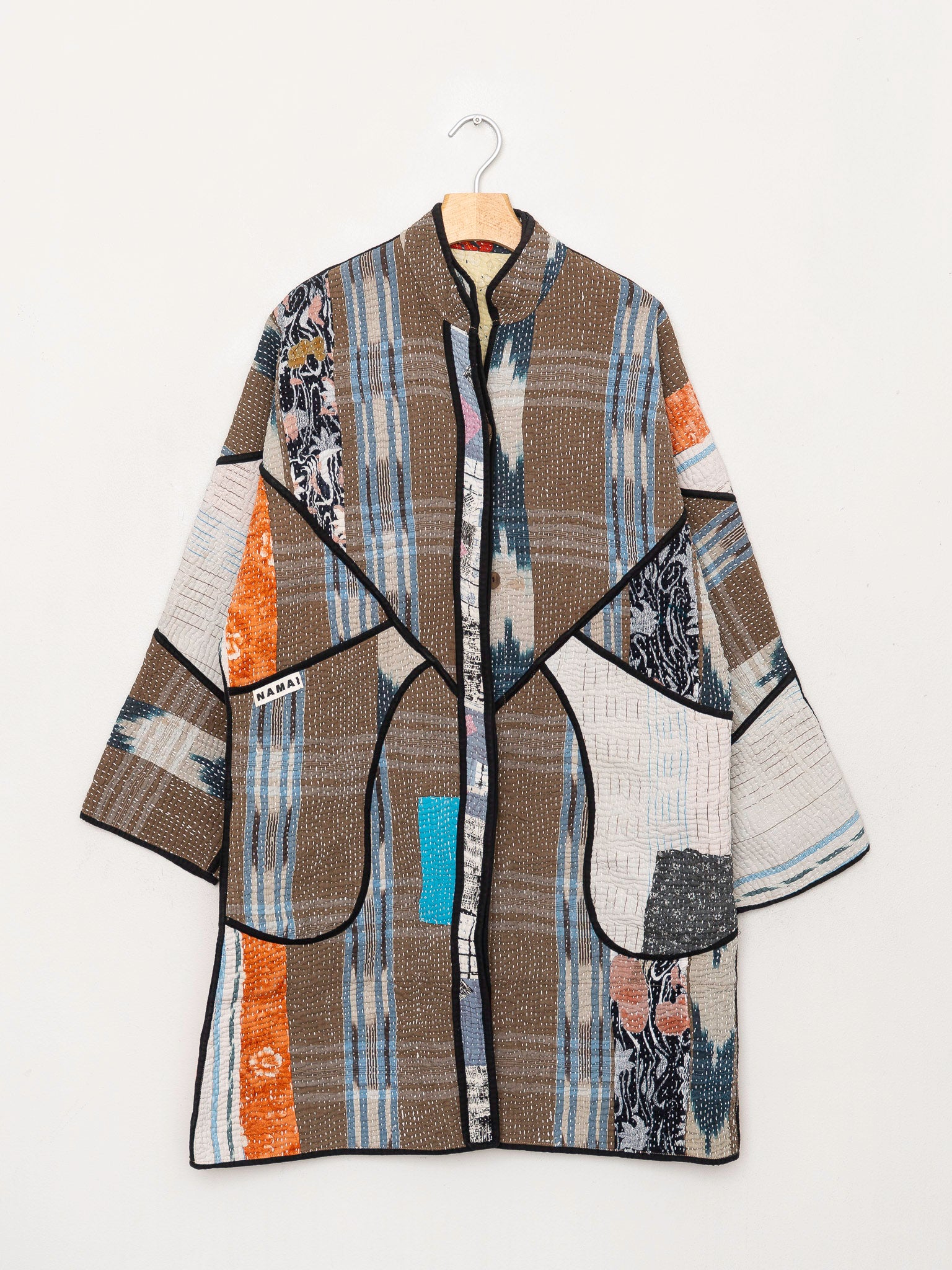 The Sai Quilted Patchwork Kantha Coat