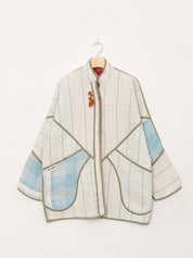 The Narmada Quilted Patchwork Kantha Jacket