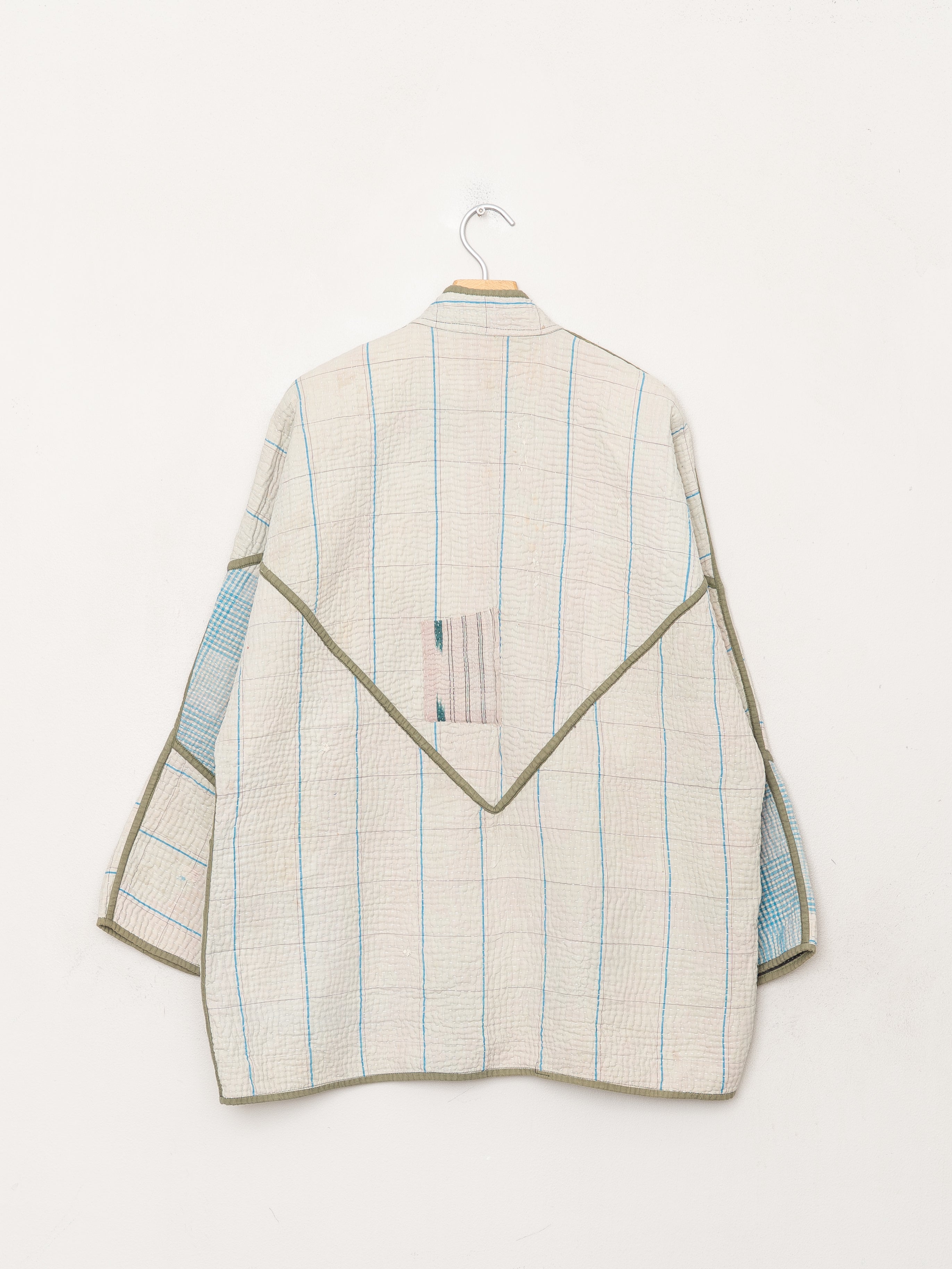 The Narmada Quilted Patchwork Kantha Jacket
