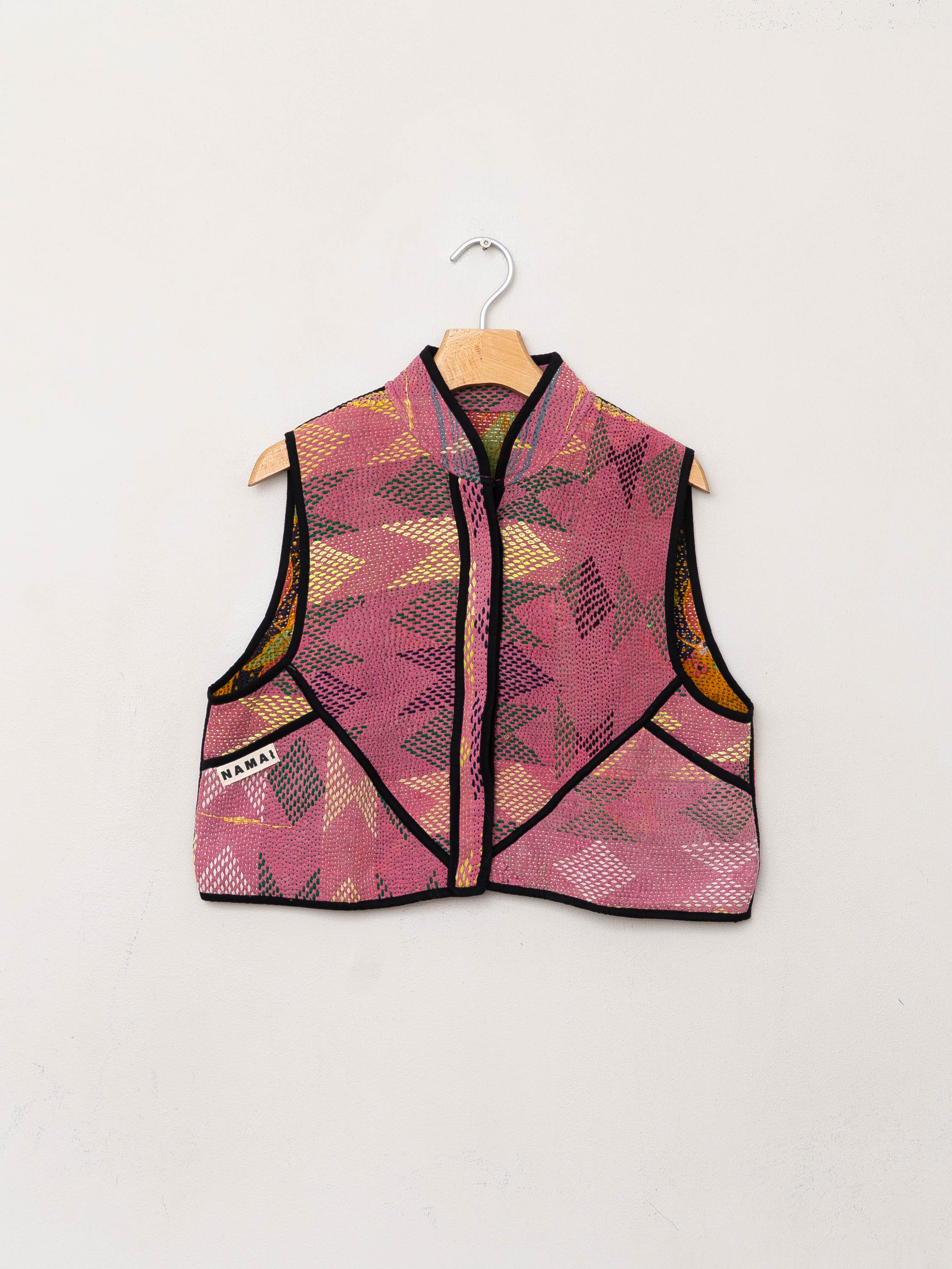 The Kaira Quilted Patchwork Kantha Vest