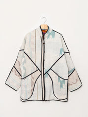 The Narmada Quilted Patchwork Kantha Jacket