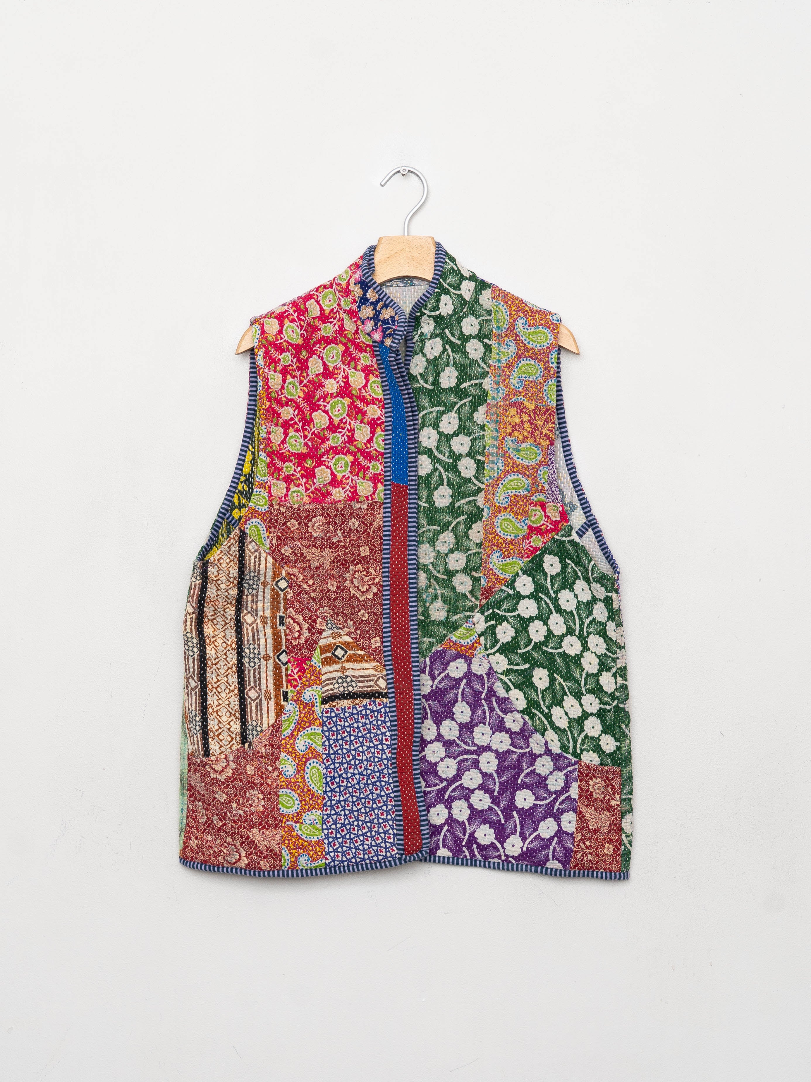 The Ladhiya Quilted Patchwork Kantha Vest