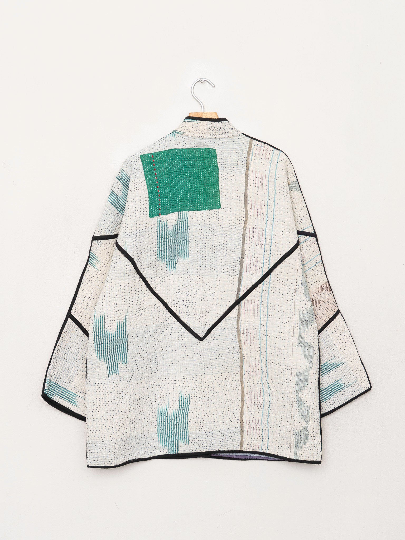 The Narmada Quilted Patchwork Kantha Jacket