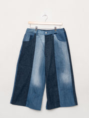 The Bindu Denim Bermuda Culotte Pant - Large