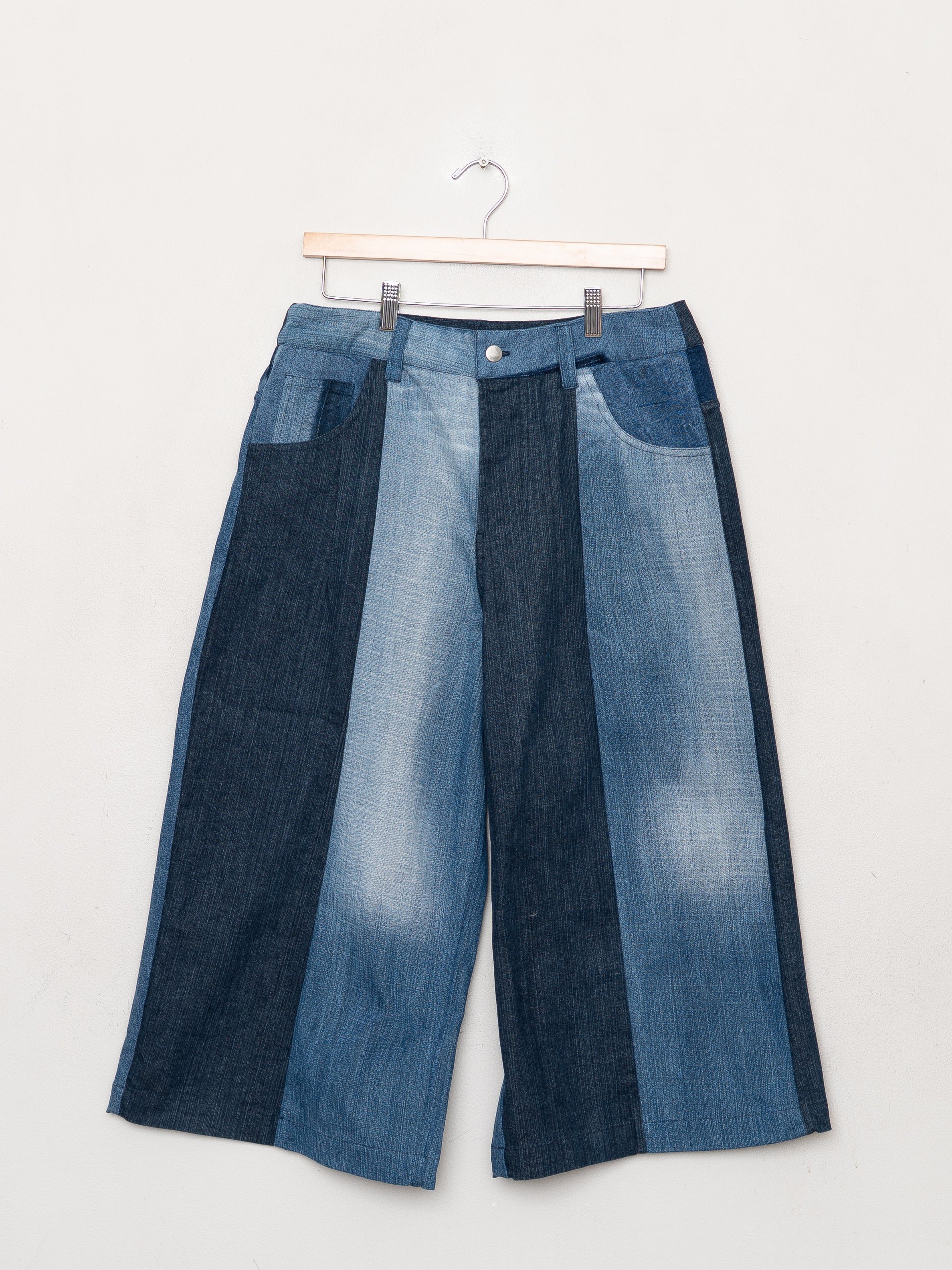The Bindu Denim Bermuda Culotte Pant - Large