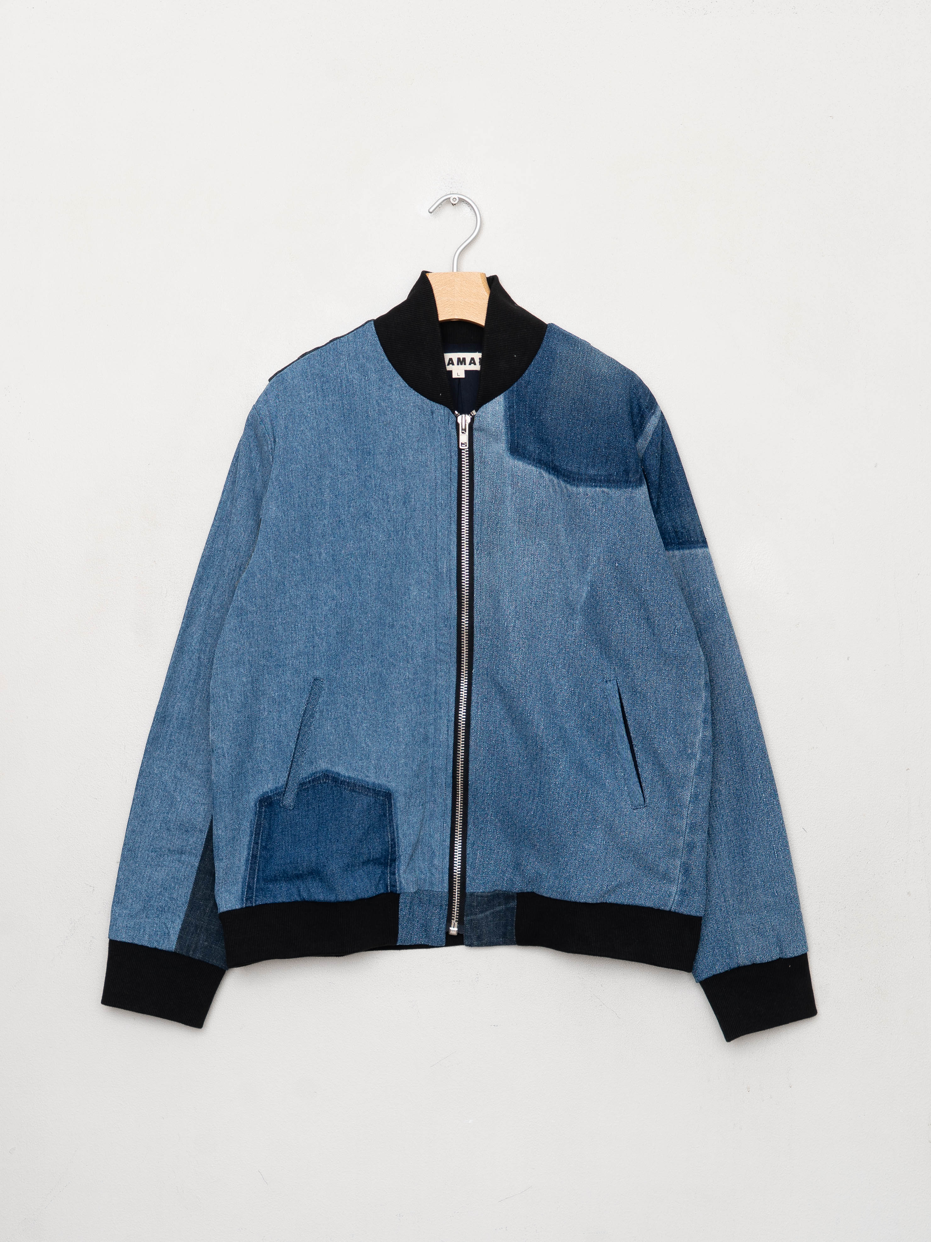 The Veda Denim Bomber Jacket - Large